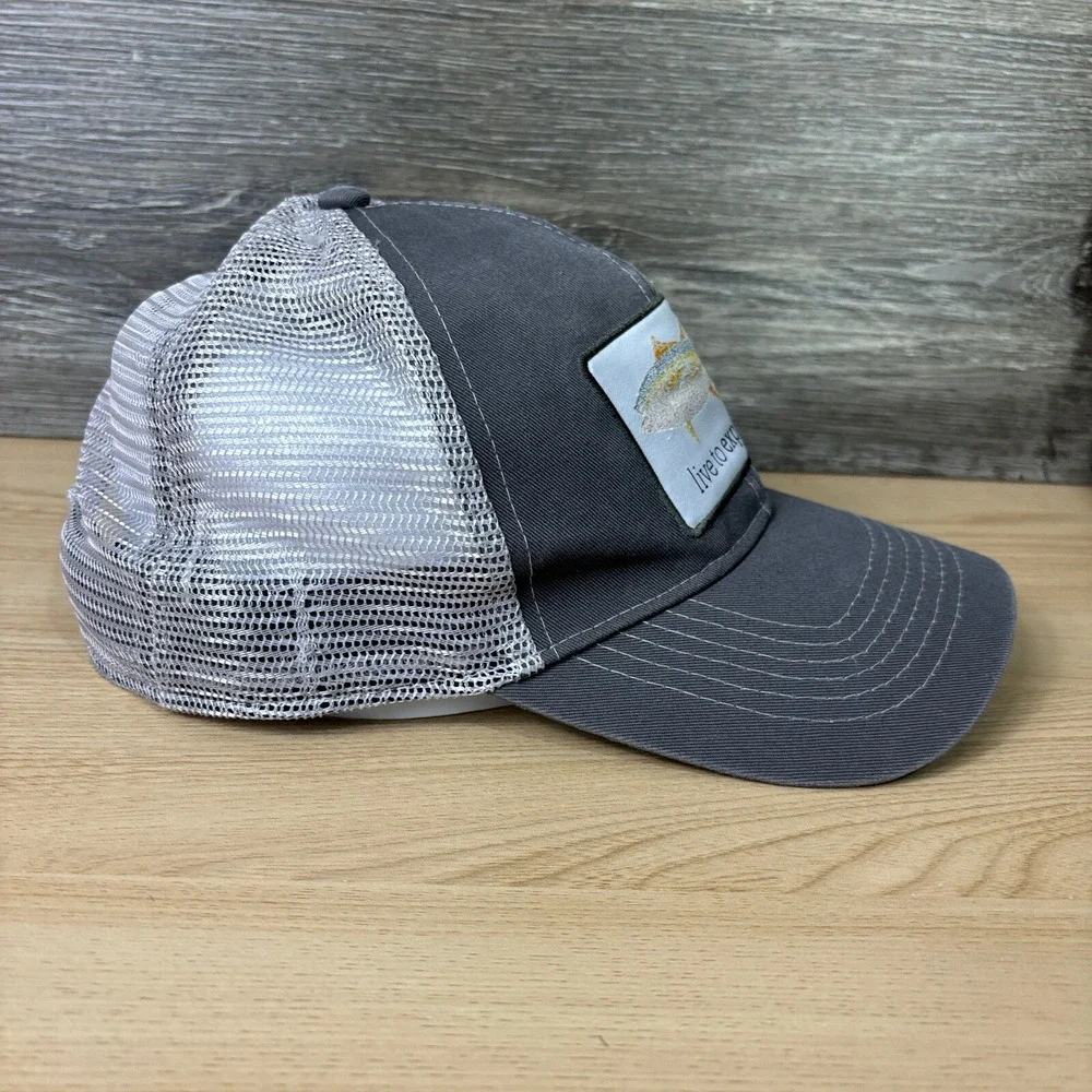 Magellan Outdoors‎ Hat Cap Snapback Gray Fish Patch Logo Outdoors Adjustable